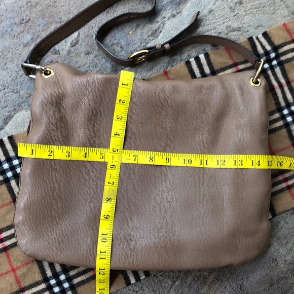 🌺 BURBERRY Cornwall Derby Dk. Sand Leather Purse! - Picture 12 of 16